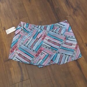 Pink Rose - Blue & Pink‎ Abstract Shorts